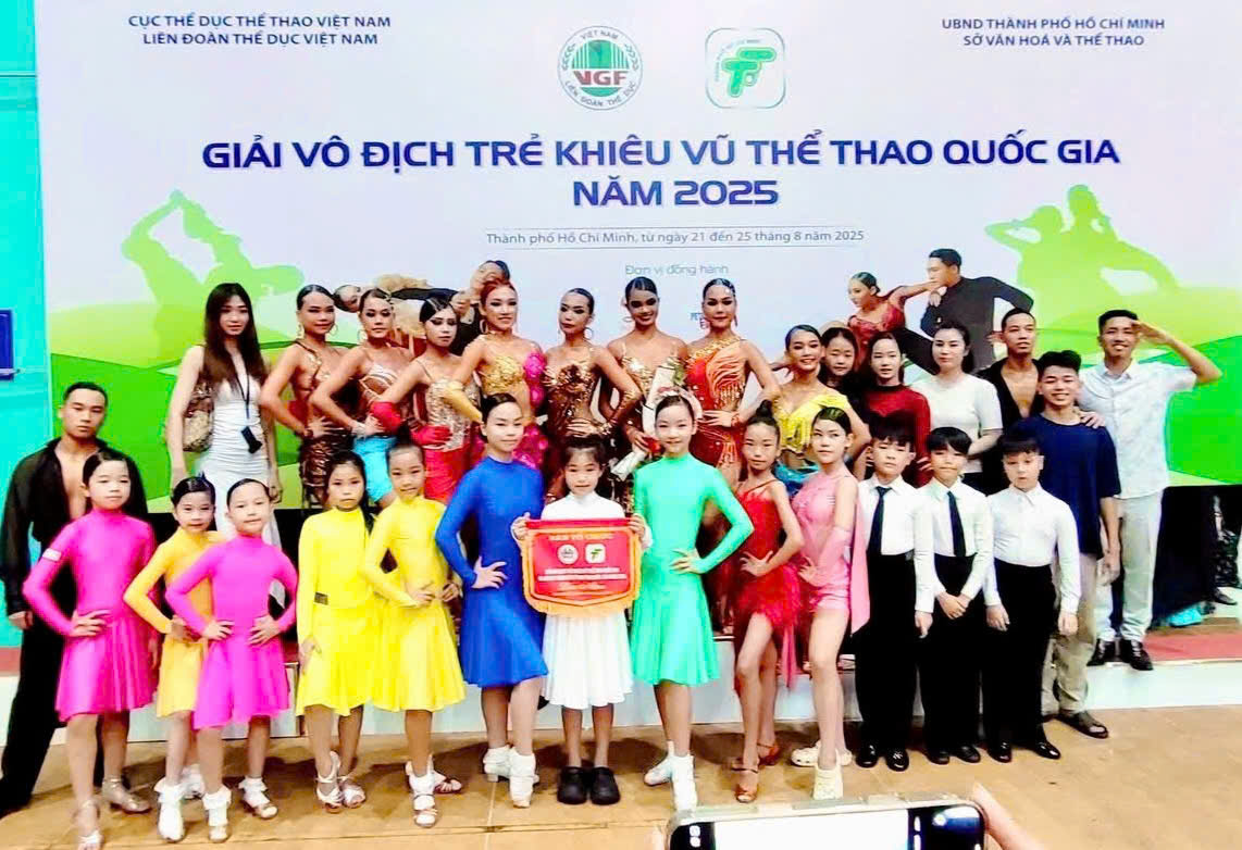 Thái Nguyên góp mặt ấn tượng tại Giải vô địch trẻ Khiêu vũ thể thao  Quốc gia 2025